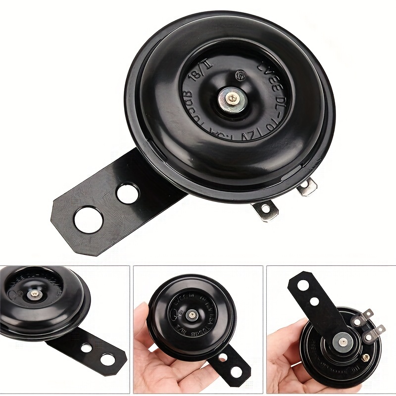 Universal Motorcycle Electric Horn Kit 12V 1.5A 105db Waterproof Round Loud  Horn Speakers For Scooter Moped Dirt Bike ATV