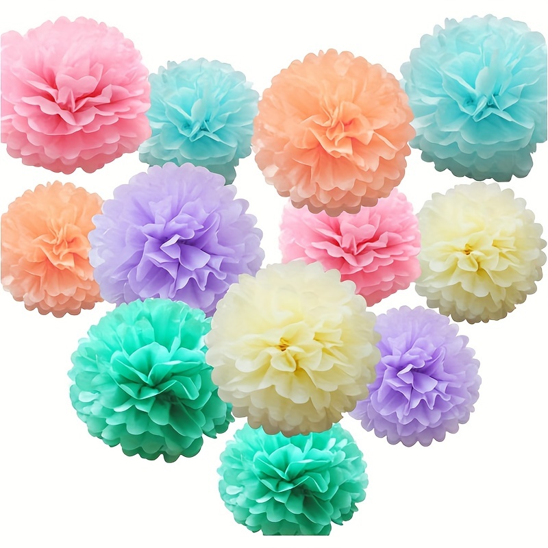 How to make BIG Tissue Paper Pom Poms! DIY Birthday Party Decorations 