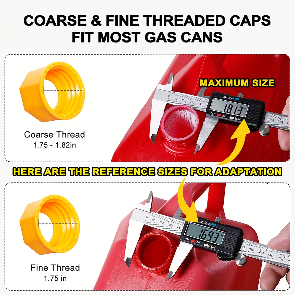 Gas Can Cap Replacement Red Coarse Thread Cap Solid Transportation Gas Can  Caps Prevent Fuel Leakage
