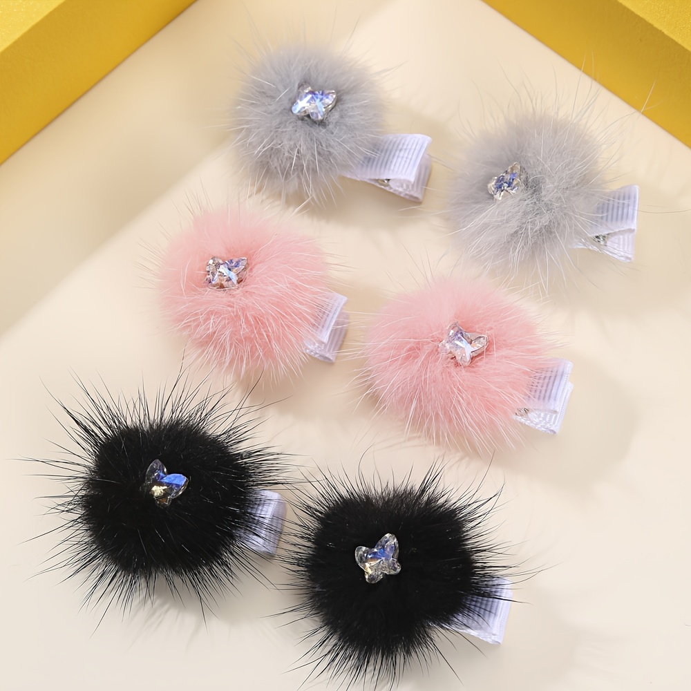  Totority 16pcs Plush Balls Fluffy Pompoms DIY Fur Pom Pom  Artificial Plush Clothing Accessories Fur Pom Pom Balls Charms Knitted Hat  Fuzzy Knitting Accessories Shoes Fur Ball Small Cap Ball 