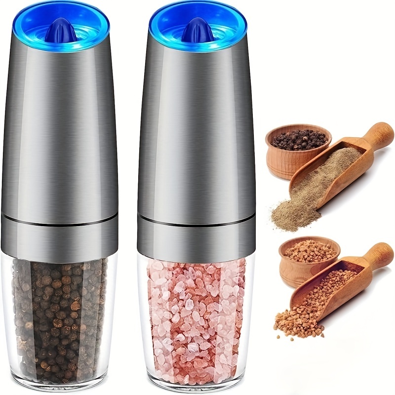 1pc LED Light Electric Automatic Salt and Pepper Grinder Gravity Spice Mill