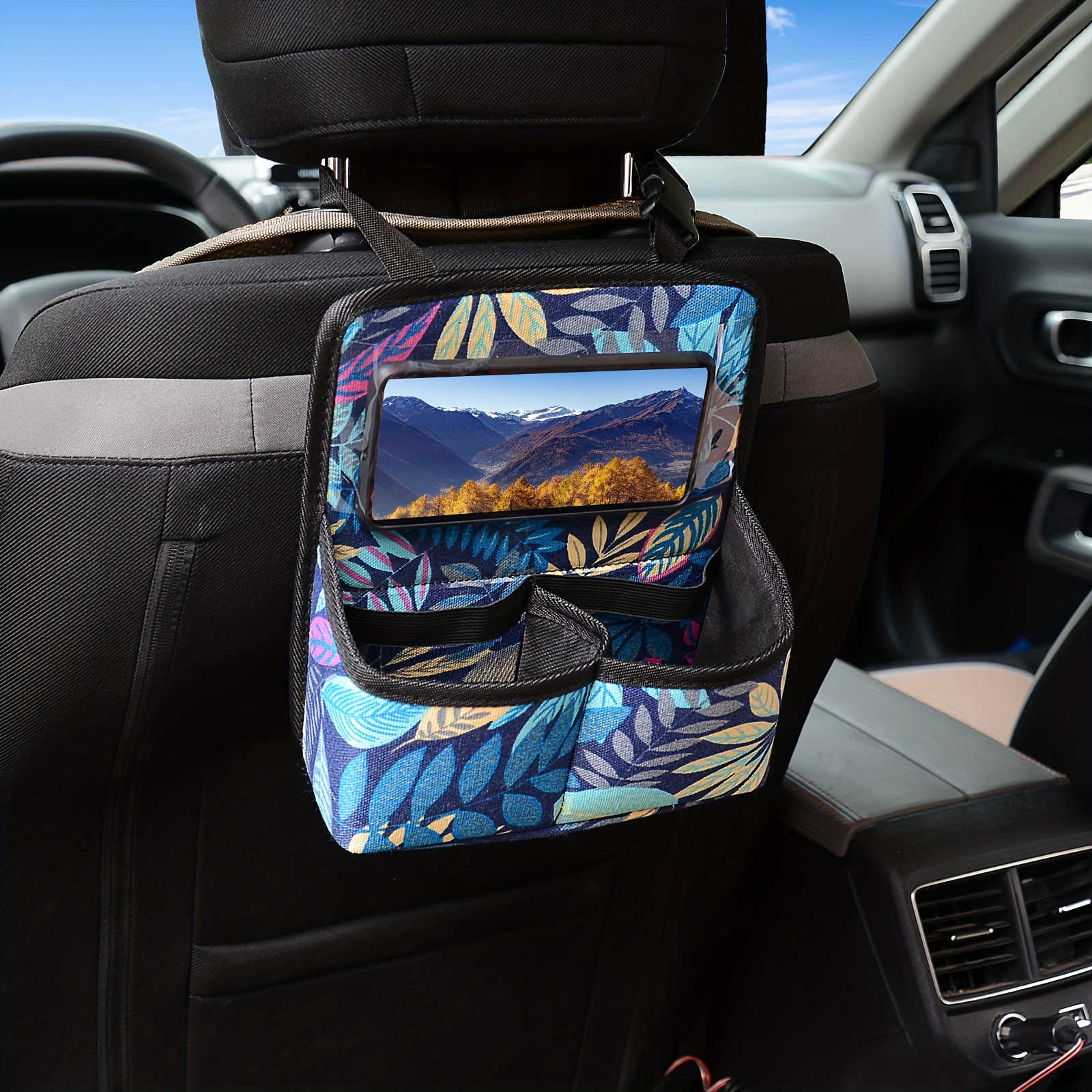 Universal - Sac de rangement tissu de dossier de siège auto en
