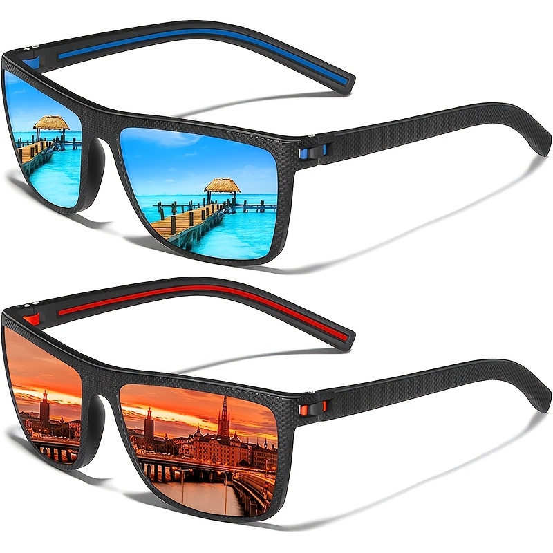 Sunglasses for Men, Mens Sunglasses Polarized with Lightweight Frame and UV  Protection (Black/Ice Blue/Silver) : : Clothing, Shoes &  Accessories