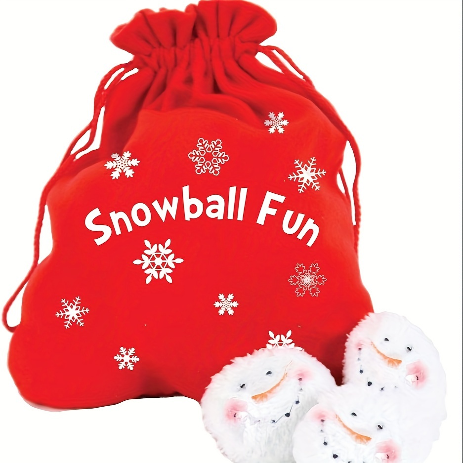  72 Pieces Snowball Fun Set Plush Snowmen Balls Fake Snowball  Cute Snowball Fight Smile Face Snowball Toys with a Bag for Indoor Winter  Adults Snowball Fight Christmas Party Decor, 6 Styles (