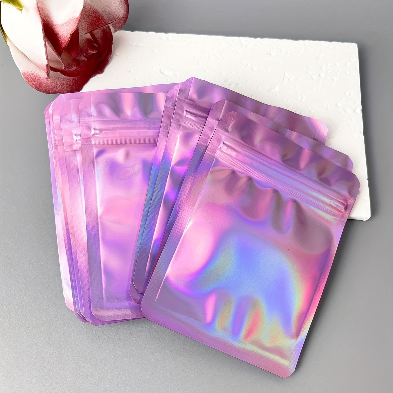 Colorful Transparent Jewelry Bags Laser Self sealing Bags - Temu