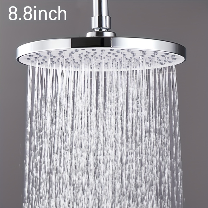 Soffione doccia a pioggia ad alta pressione 1 pezzo - Design universale  rotondo rotondo da 22,35 cm per accessori da bagno accessori da bagno