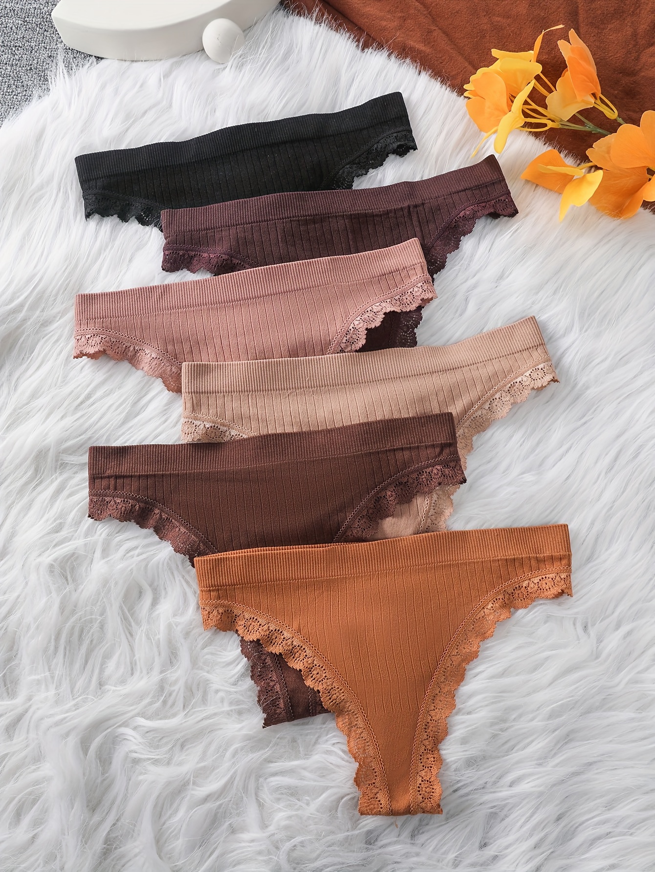 6st ribbade stringtrosor i bekväma - Temu Sweden