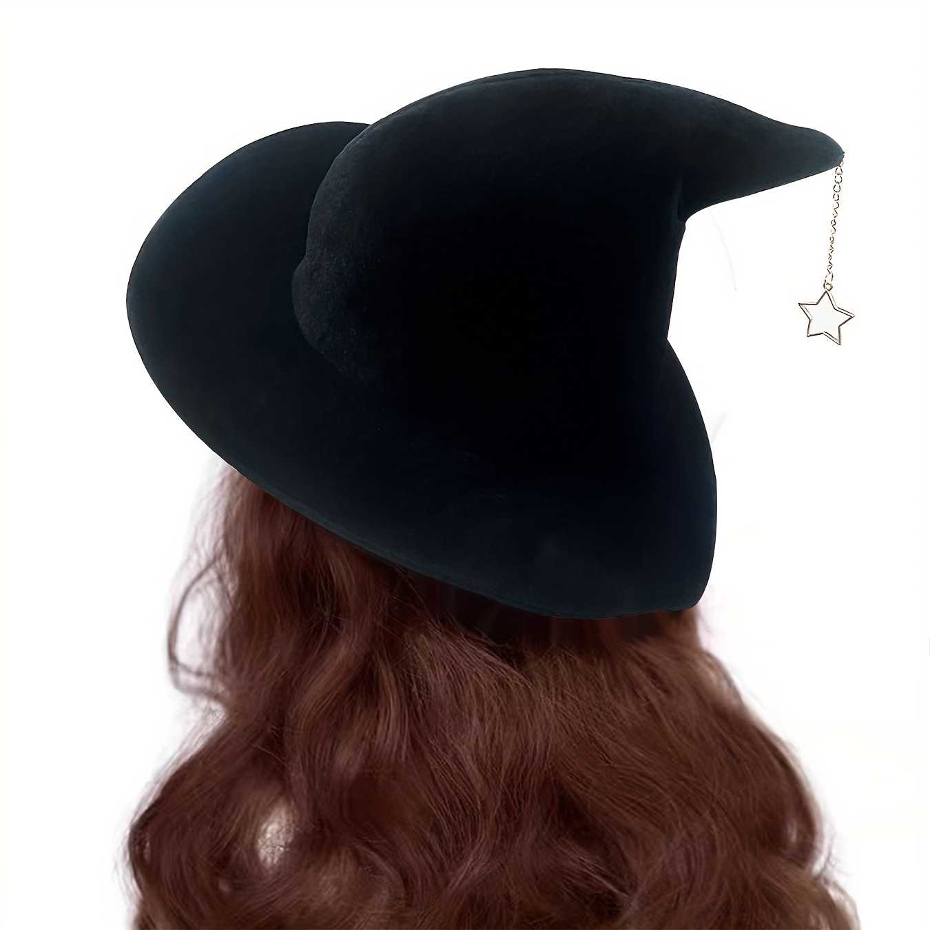 

1pc Witch Hat For Makeup Stage Party, Performance Props, Halloween Witch Hats For Women, Black Pointy Wizard Hat Costume Accessory