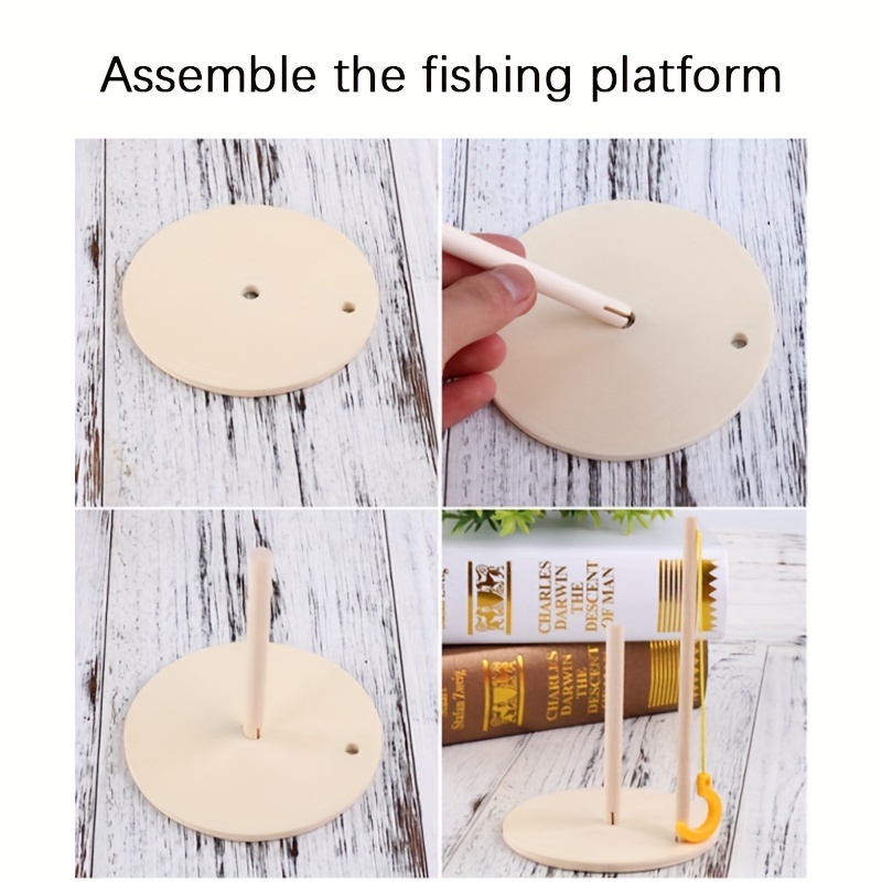 Wooden Educational Toys, Digital Fishing Pole Game, Montessori Early  Education Enlightenment Teaching Aids, An Assembled Fishing Platform, A  Fishing R