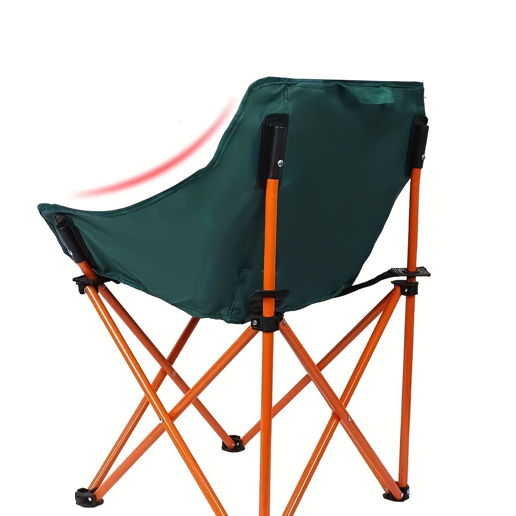 1pc Comfortable High Back Folding Camping Chair Lightweight Sturdy Steel  Portable Chair For Adults Ideal For Outdoor Camping Fishing More - Sports &  Outdoors - Temu