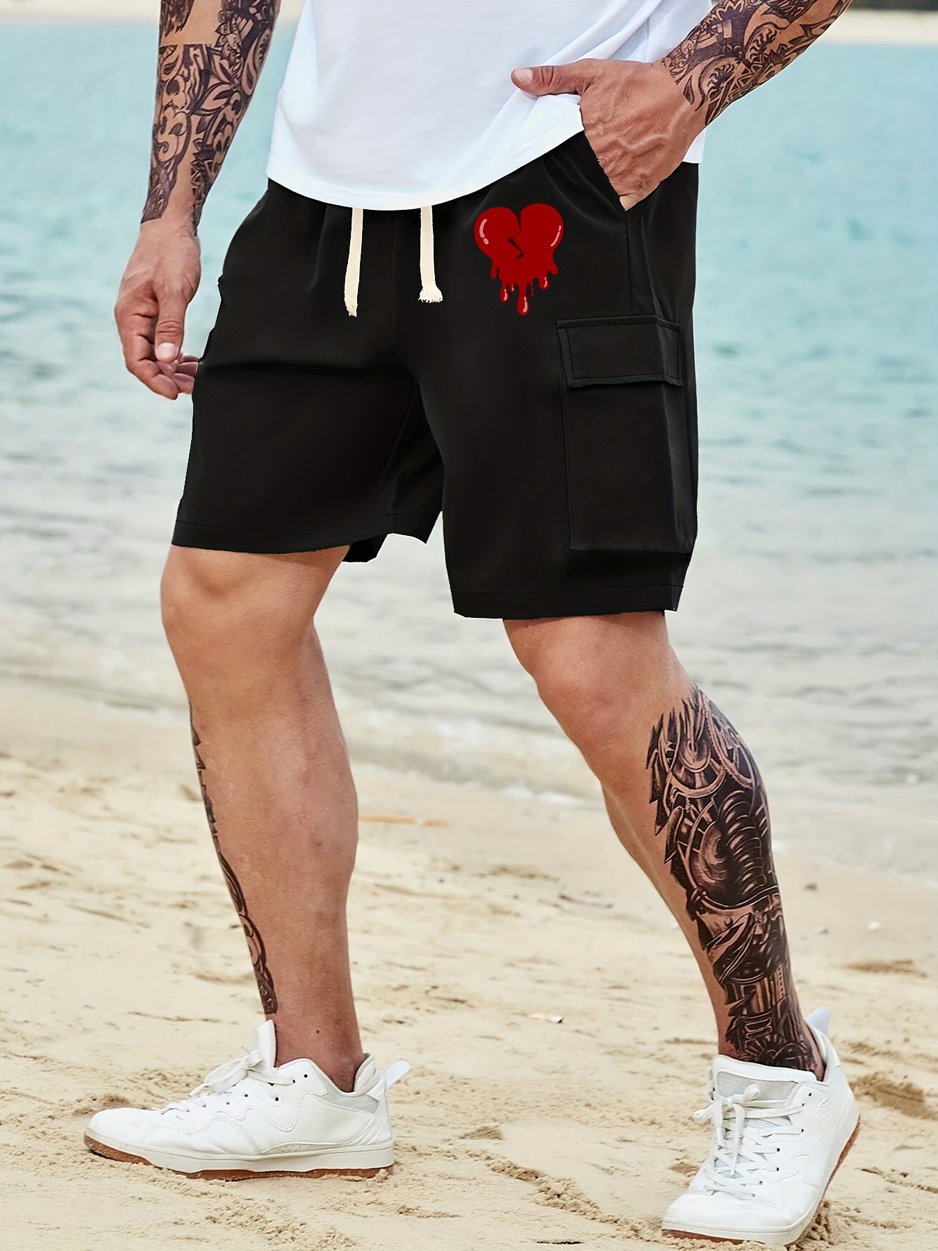 Men's Summer Beach Casual Fashion Shorts - Temu Israel