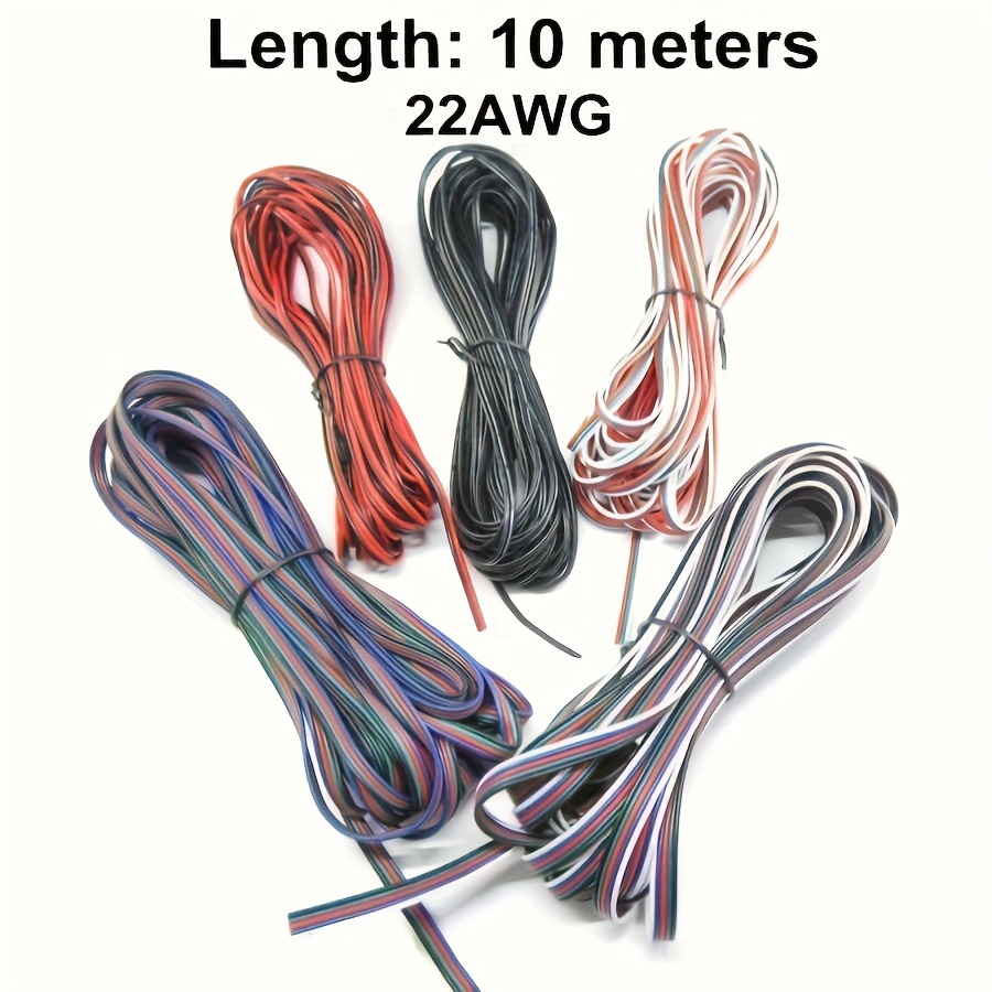 Connecteurs de bande lumineuse LED RGB 4 broches 10 pièces en forme de L +  10 pièces sans interruption pour bande LED multicolore SMD 5050 (20 pièces)