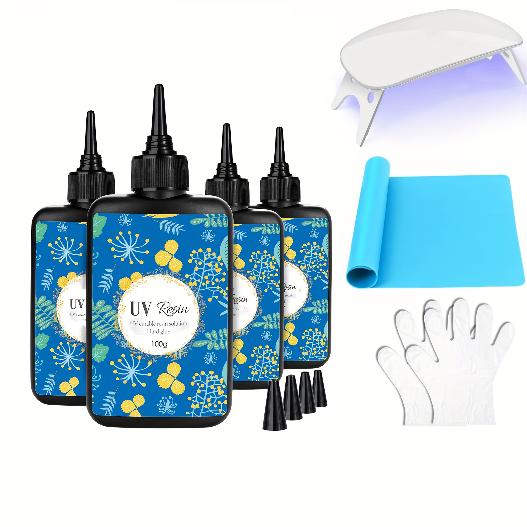 Teexpert UV Resin 100g, Upgrade Ultra Clear Hard UV Resin Kit, UV