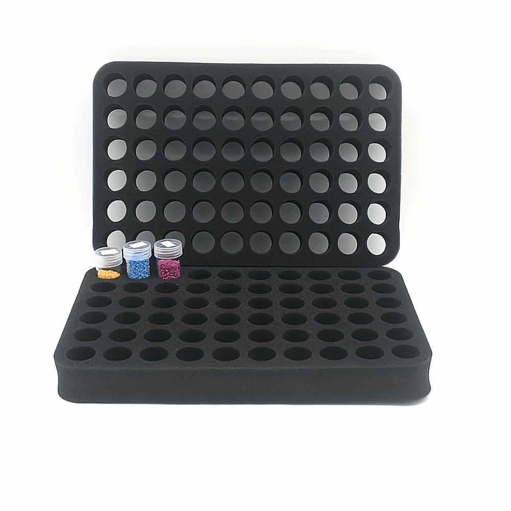 

2pcs/4pcs 60 Slot Bubble Hole Diamond Painted Cross Stitch Accessories Tool Container Storage 5d Embroidery Mosaic Gift Box Nail Oil Glue Bottle Storage Pigment Tube Storage Small Candy Bottle Storage