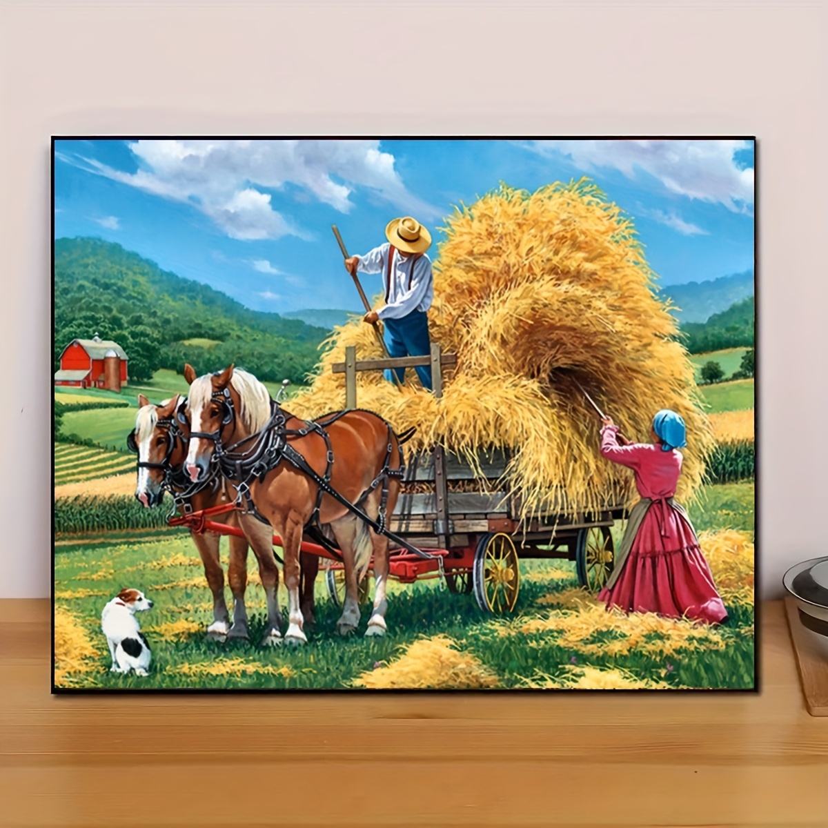 1 Pieza Kit Pintura Diamante Adultos 5d Diy Paisaje Pastoral - Temu