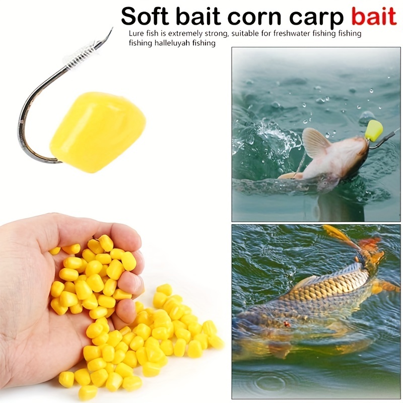 Realistic Corn Kernels Fishing Lure Natural Flavor Soft Bait - Temu