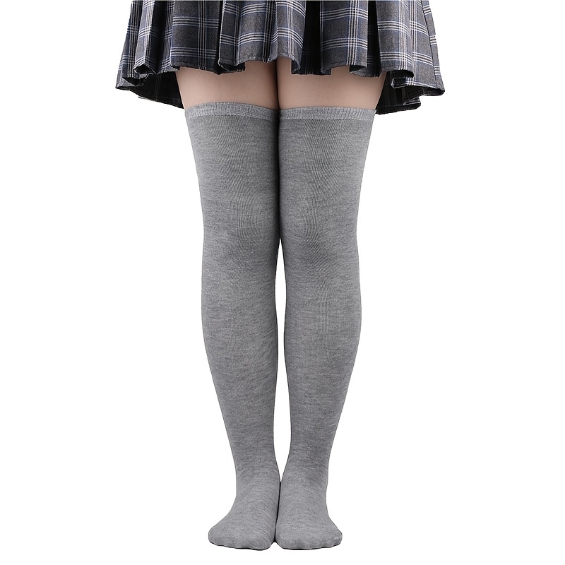 4 Pairs Thin Over The Knee Socks, Comfy & Breathable Thigh High Socks,  Stretchy Stockings, Women's Stockings & Hosiery for Music Festival