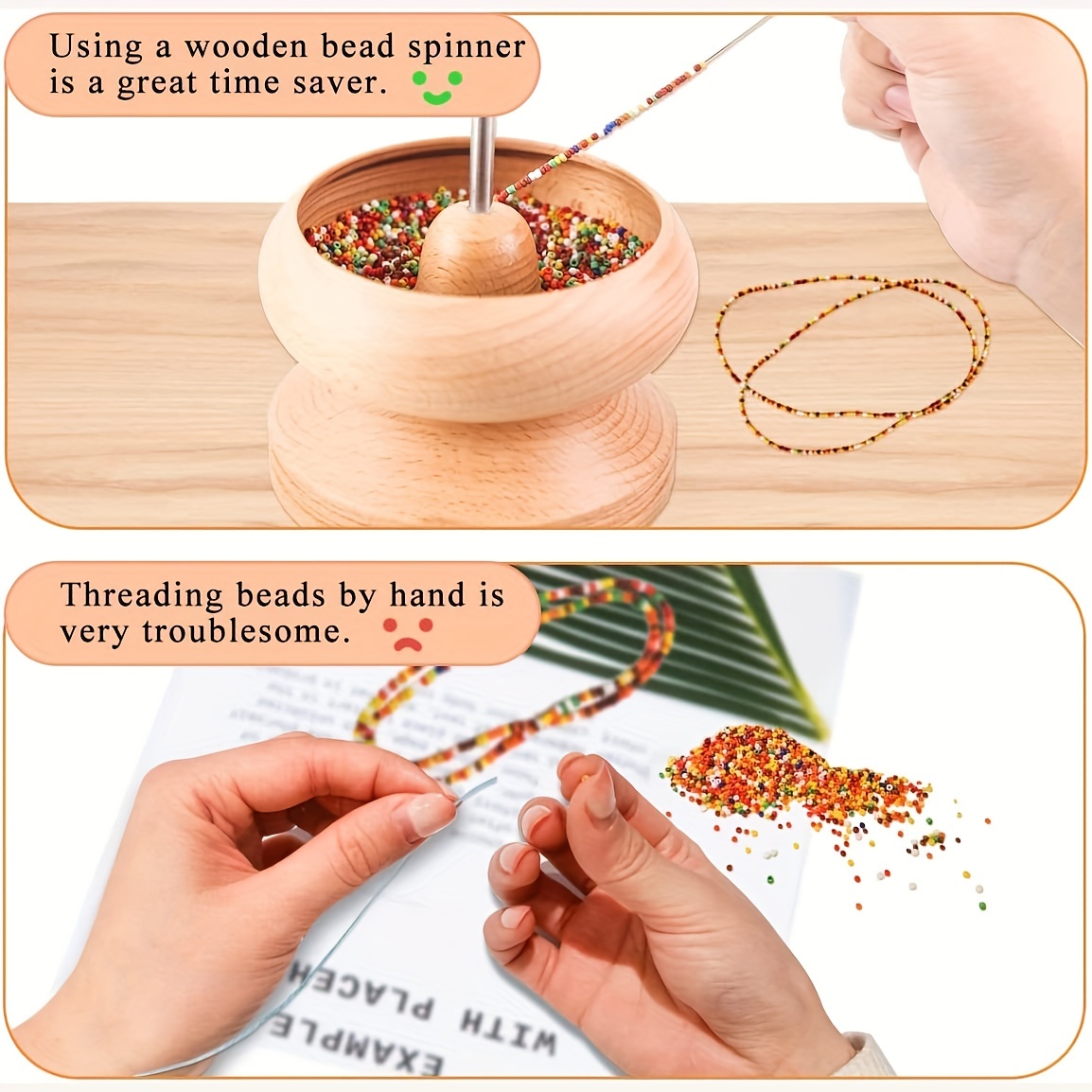 Complete Wooden Bead Spinner Kit for Fashion Jewelry Making And