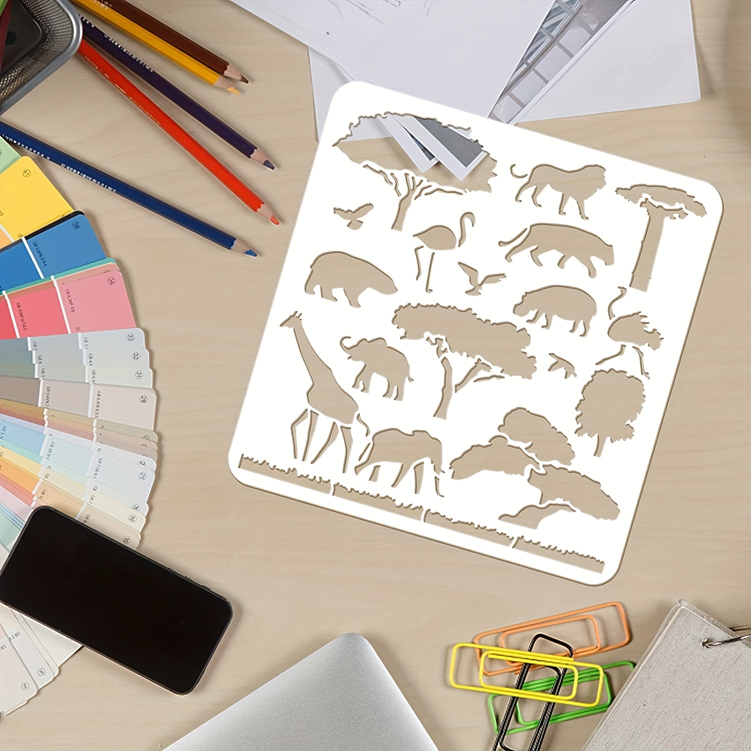 Drawing Stencils for Kids (8 pcs) // FOREST ANIMALS