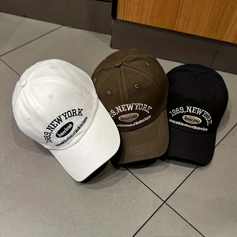 1989 Embroidered Baseball Cap Adjustable Sun Hat for Men Women