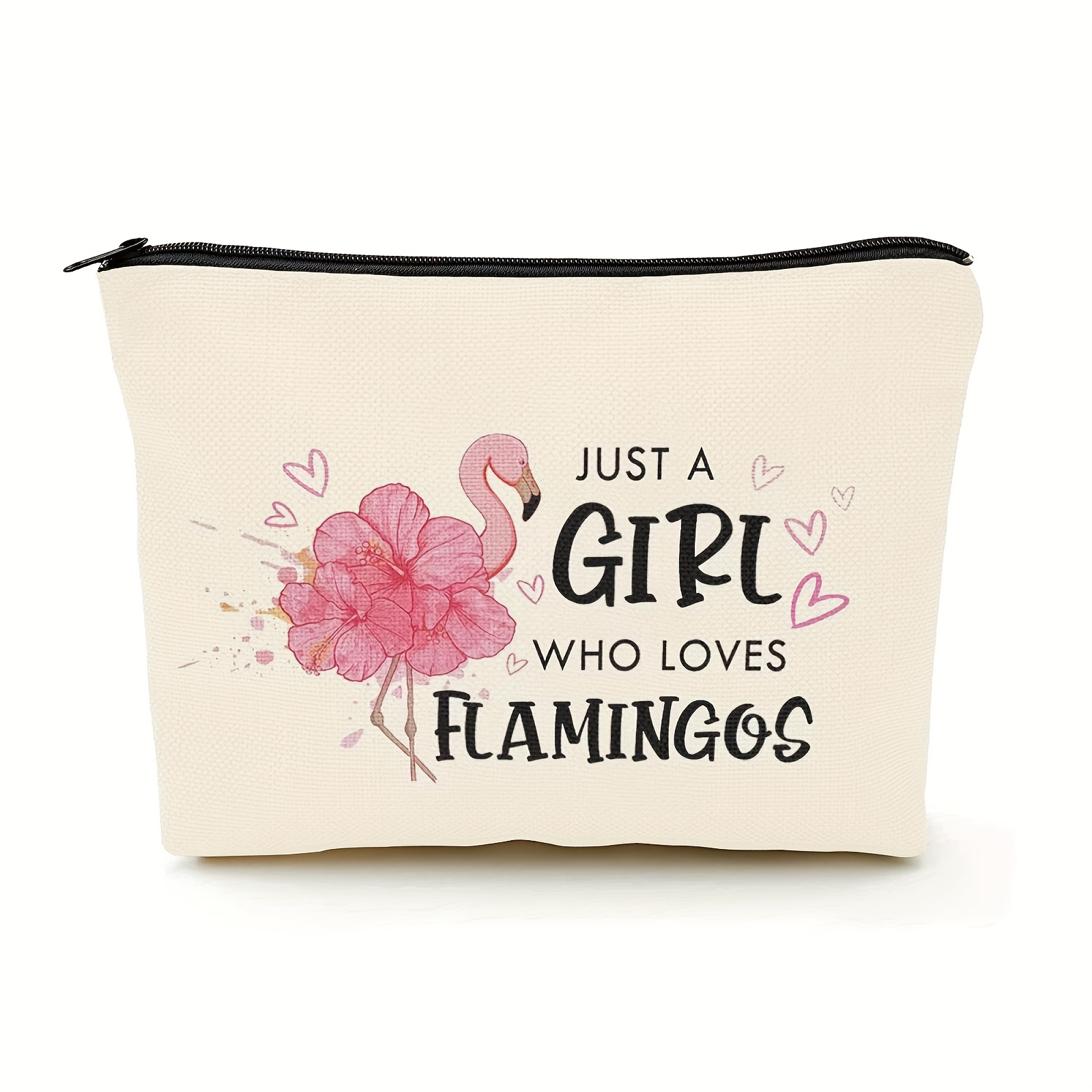 

Flamingos Gifts For Flamingo Lovers, Birthday Gift For Best Friend Sister, Flamingo Accessories, Animal Lovers Makeup Bag Zipper Purse, Who Loves Flamingos Makeup Bag