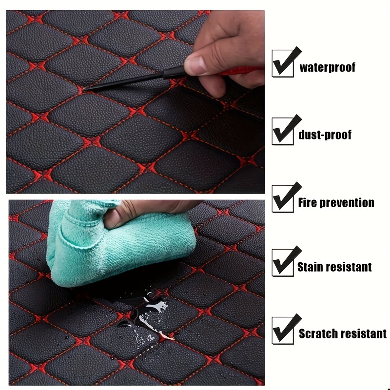 Waterproof Leather Car Mats Set of 4