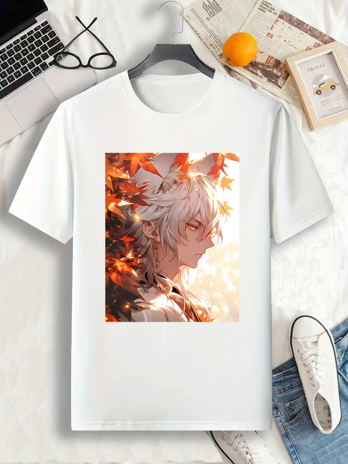 Anime Print Casual Breathable Quick Drying Graphic - Temu