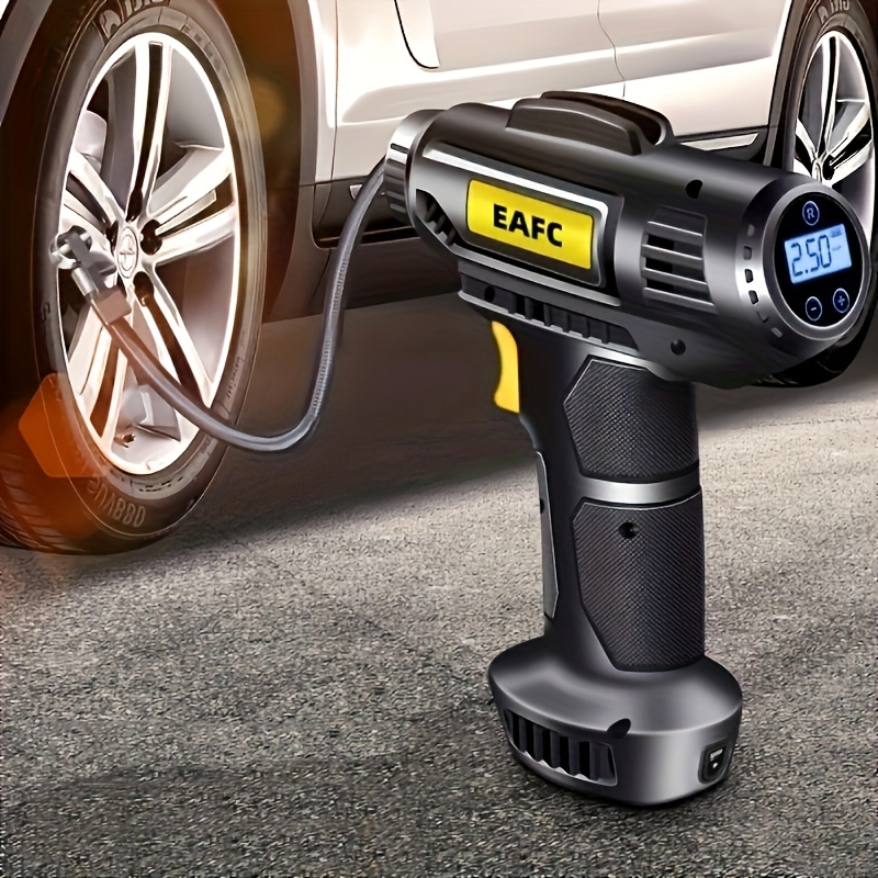 Portable Air Compressor: 150PSI Cordless Car Tire Inflator Pump With  Pressure Gauge & Light - Perfect For Cars, Motorcycles & Bicycles!