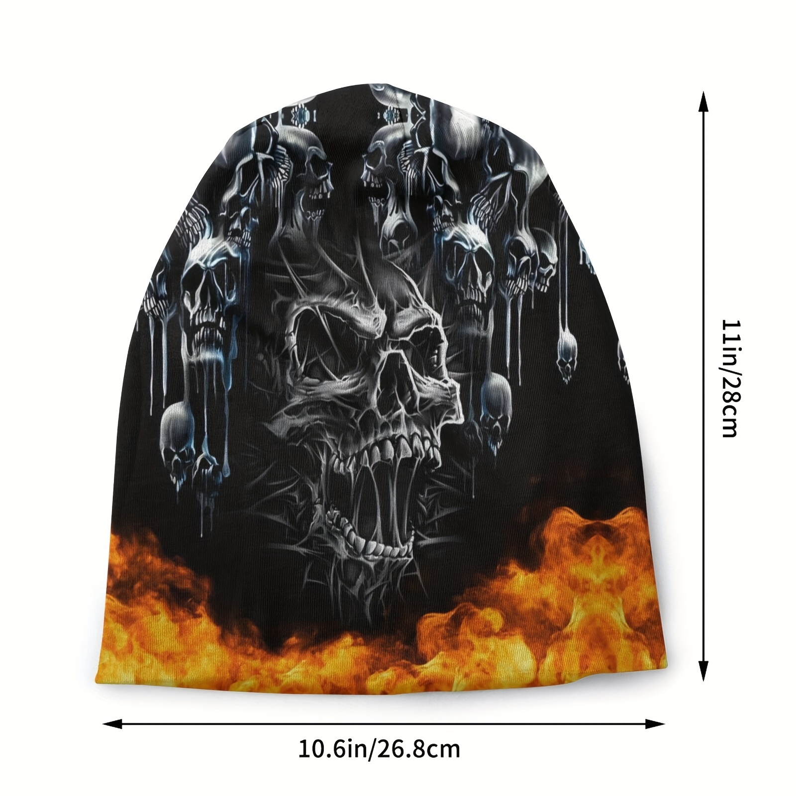 mens Full Coverage skull caps, Black