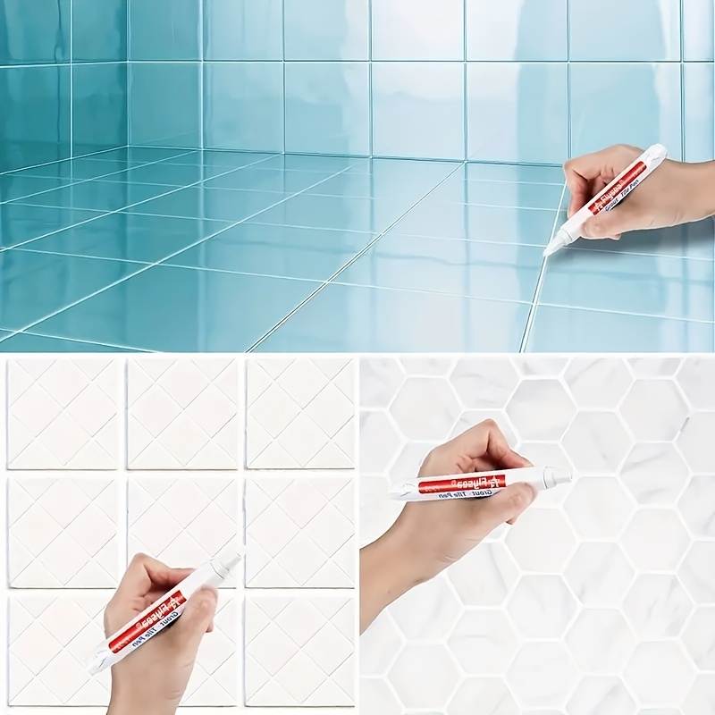 Tile Gap Repair Color Pen White Tile Refill Grout Pen Waterproof Mould –  Drum Basin