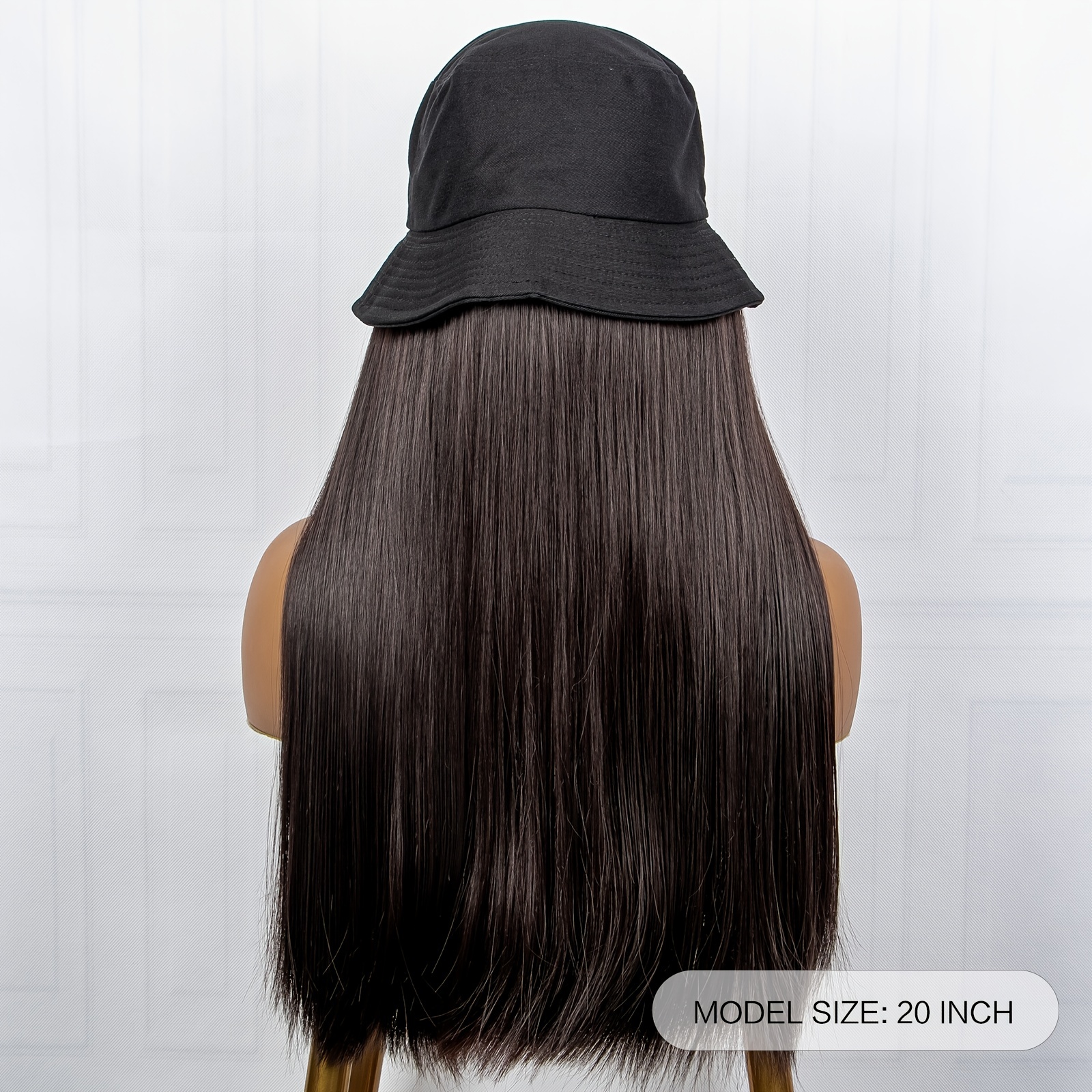 Women's Bucket Hats Long Straight Hair Wig Perfect Daily - Temu Philippines