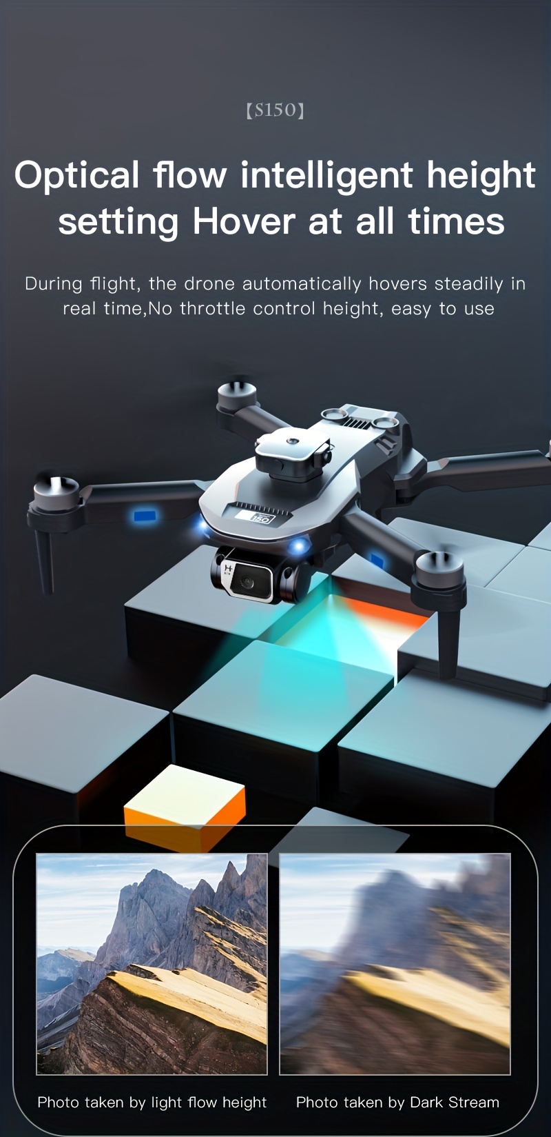 s150 rc drone brushless motor intelligent obstacle avoidance optical flow positioning dual high definition cameras foldable professional drone details 5