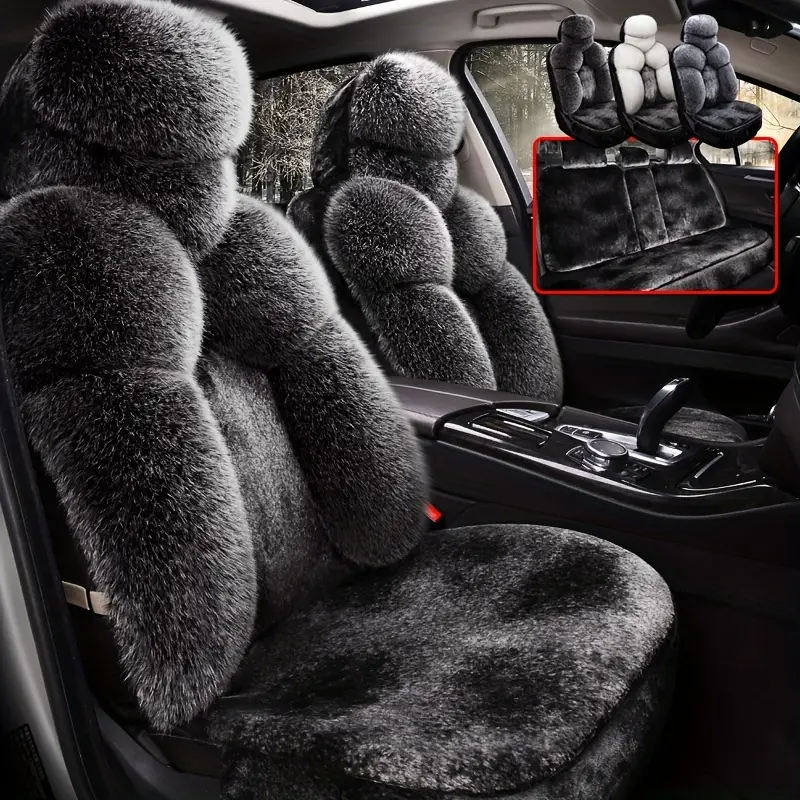 Auto Sitzbezug für Opel Vectra 5 Sitze, Winter Flauschiger Plüsch Warm  Bequem Sitzbezug Komplett Set Autositzkissen Schonbezüge für die  Vordersitze