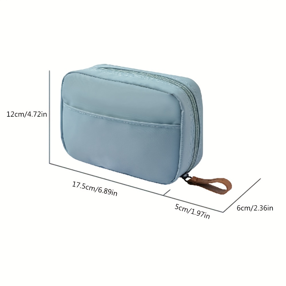 Portable Zipper Square Makeup Pouch Lightweight Carry Bag - Temu