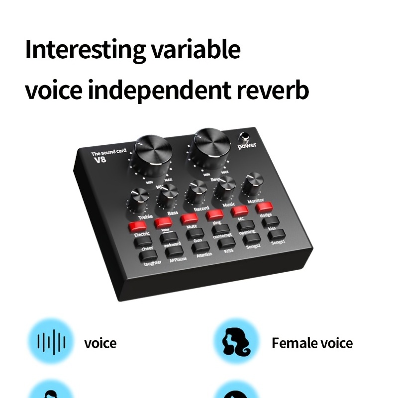 V8 Sound Card Live Broadcast Equipment Set Influencer - Temu