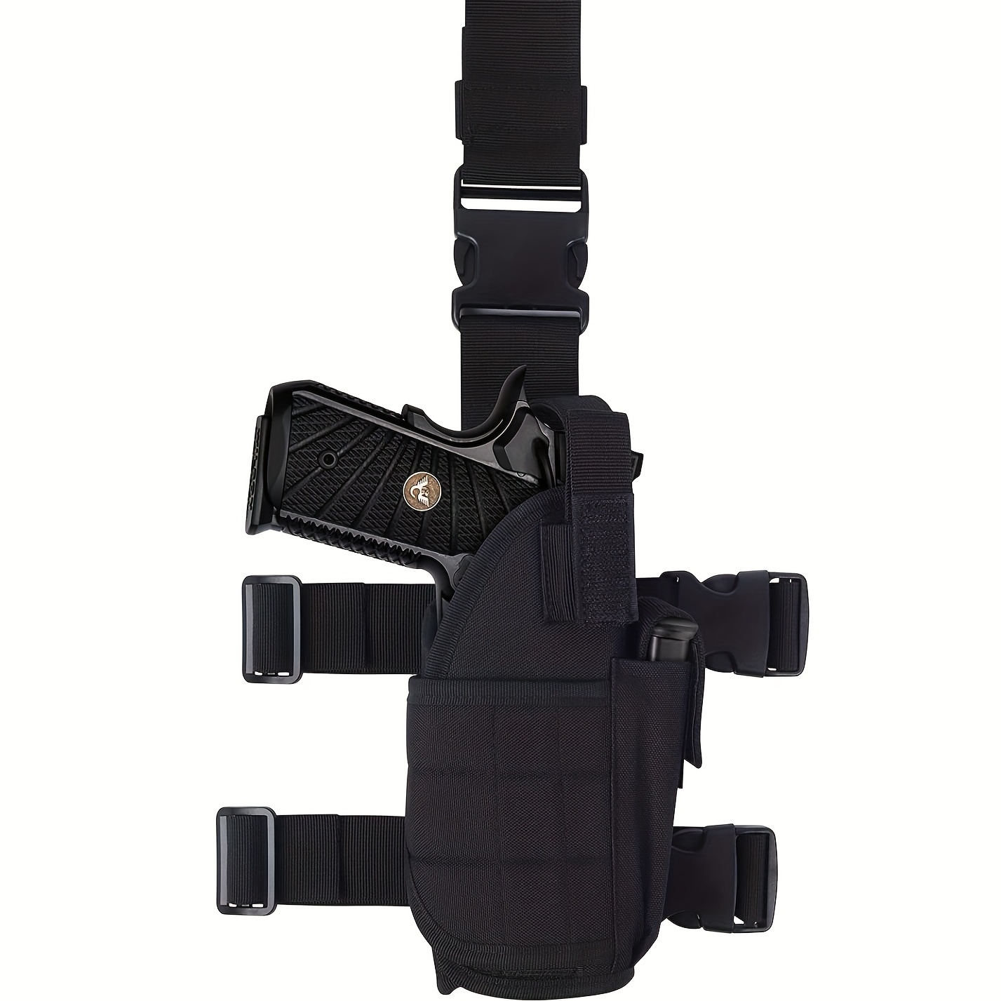 Adjustable Tactical Drop Leg Holster with Magazine Pouch - Right / Left  Handed, Tactical Glide