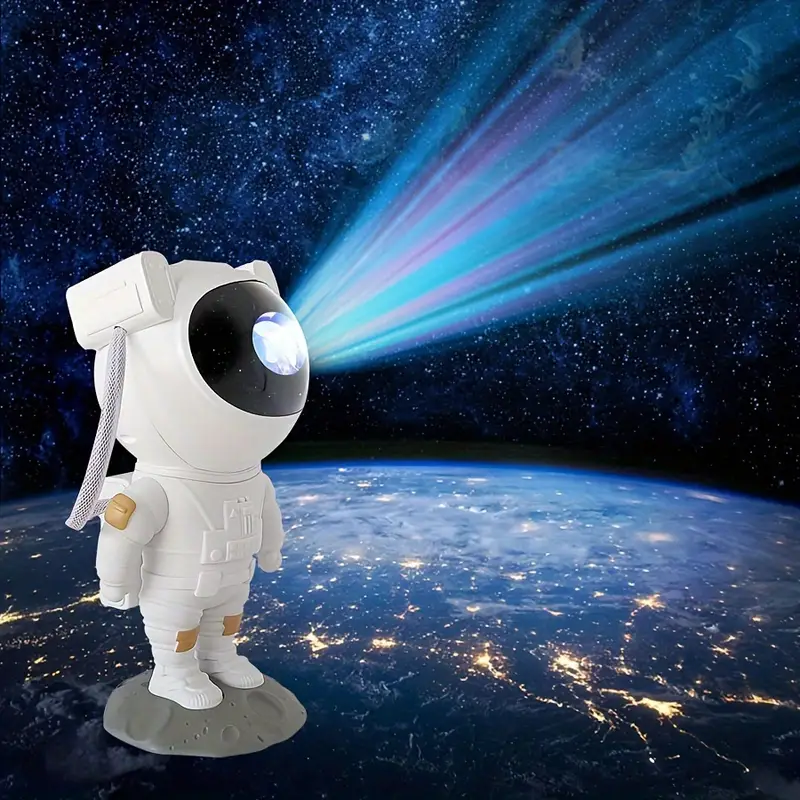 1pc Astronaute Projecteur Lampe, Projection LED Veilleuse Dessin