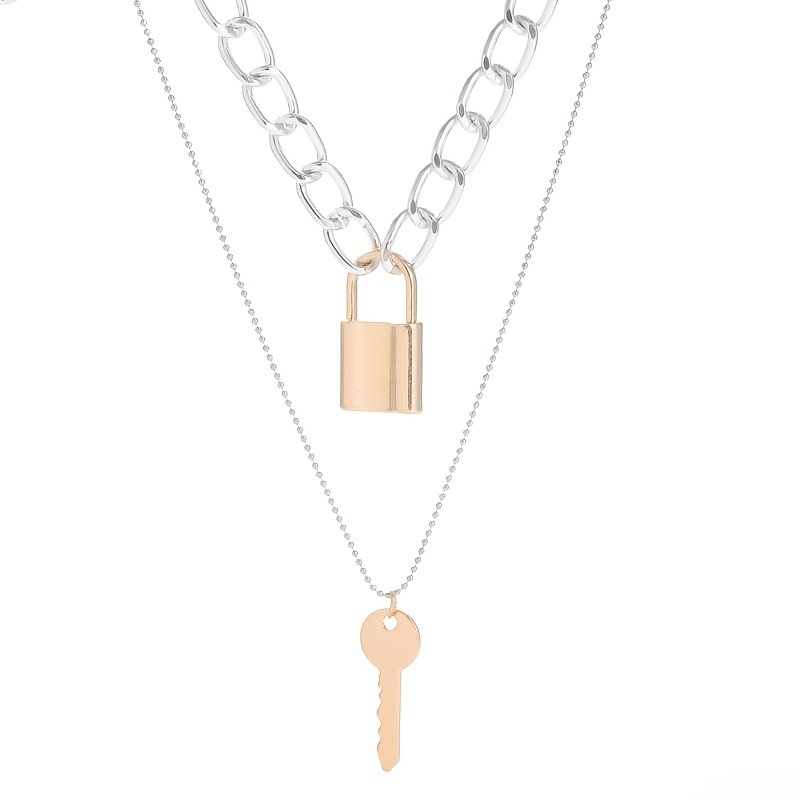 Lock & Key Layer Necklace