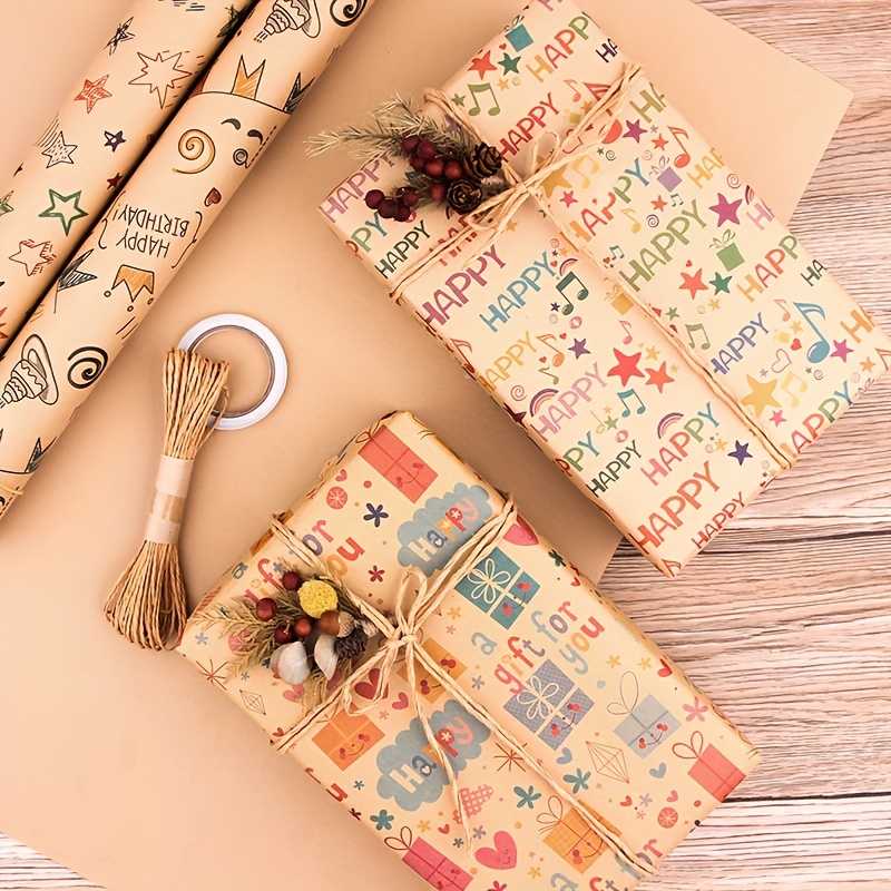 Warp Paper Flower Bouquet Wrapping Handcrafted Gift Packing Brown Kraft  Handmade Gifts Roll - AliExpress