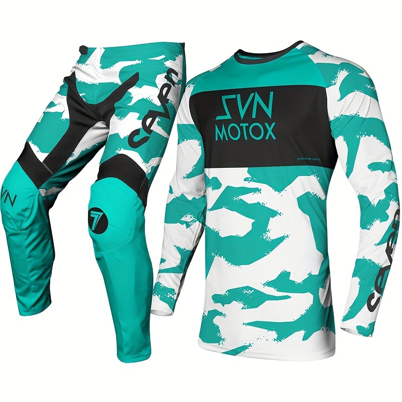 Divizion-Conjunto de ropa de carreras para hombre, Conjunto de Jersey y  pantalones de Motocross, Kits todoterreno, Scooter MX, Dirt Bike, traje  rojo