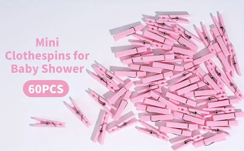 Fun Express Pastel Pink Mini Clothespin Party Favors