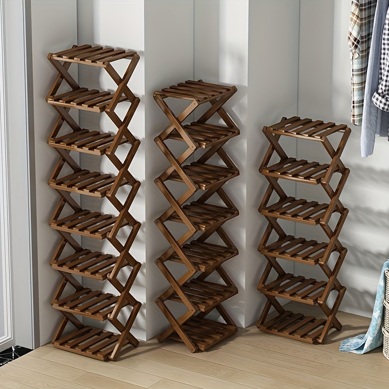 Shoe Storage Bench Storage Rack Entrance Bench Bamboo - Temu