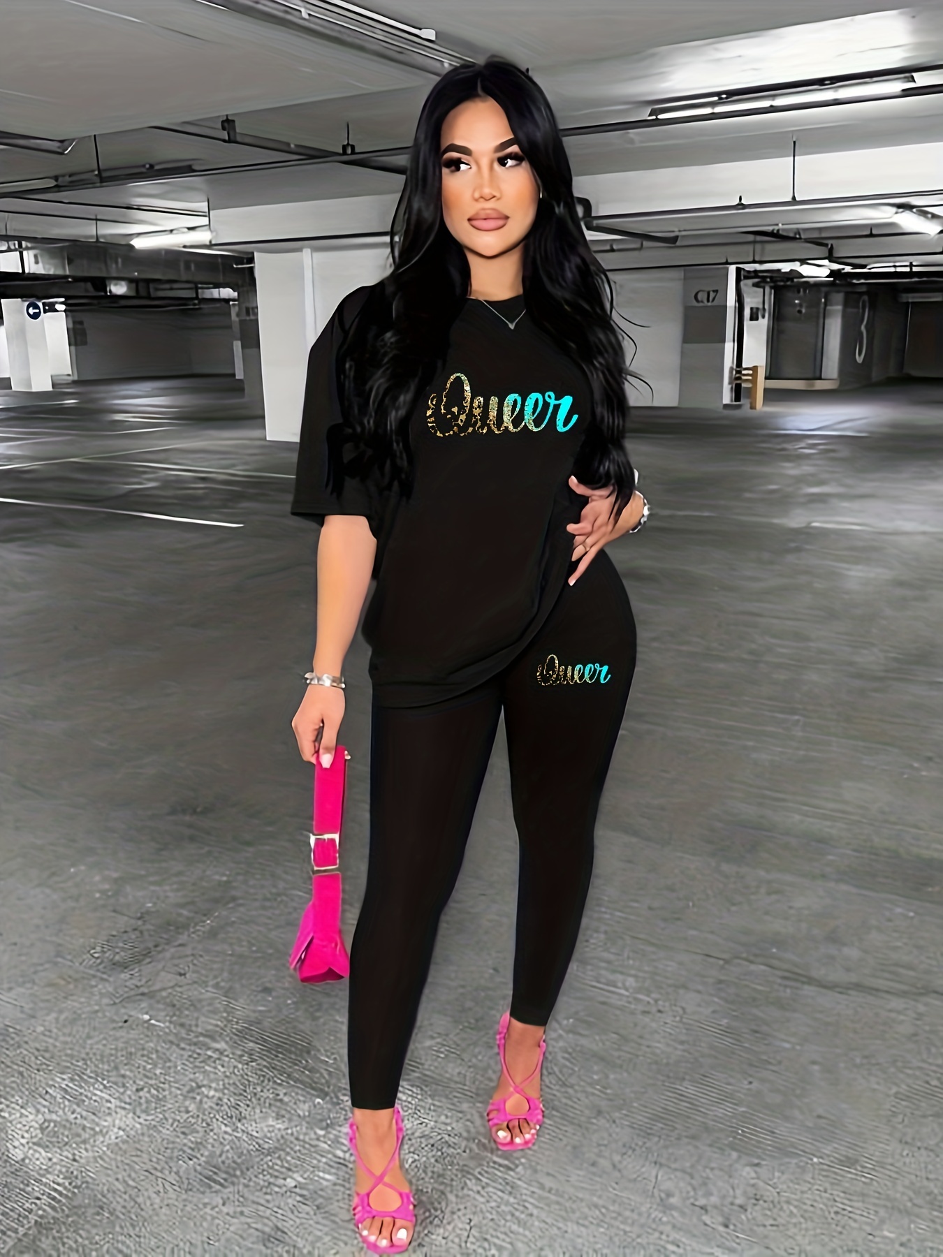 Baddie Basic Long Sleeve Set (Black)