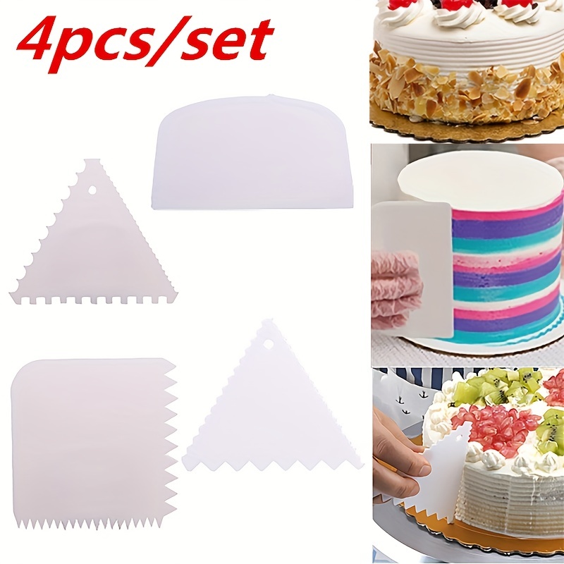 Plastic Dough Scraper Knife Smooth Pastry Spatula Baking Tool 3PCS Cake  Cutter N