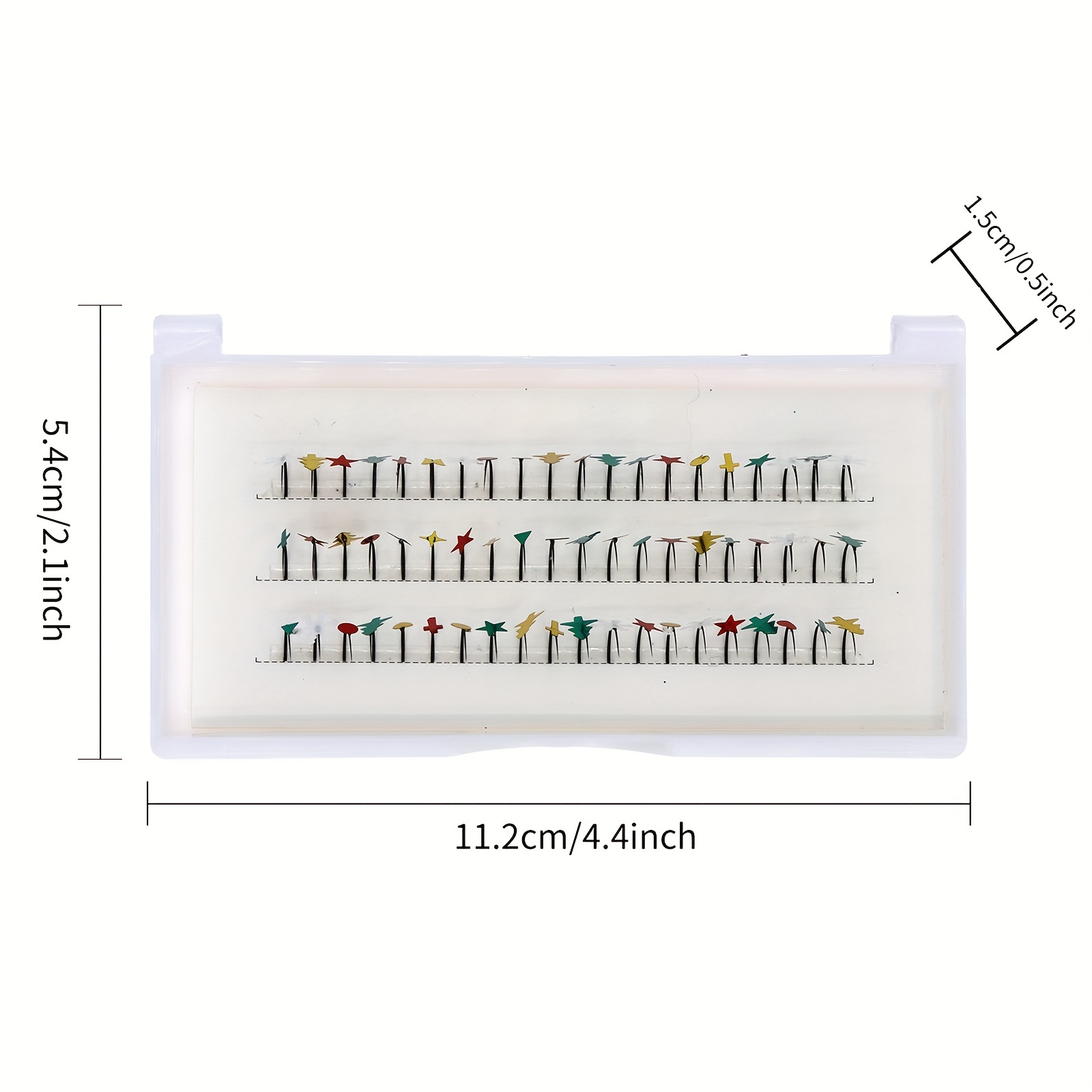 Christmas Sequin Lashes Glitter False Eyelash 60pcs 10-15mm Individual Lashes