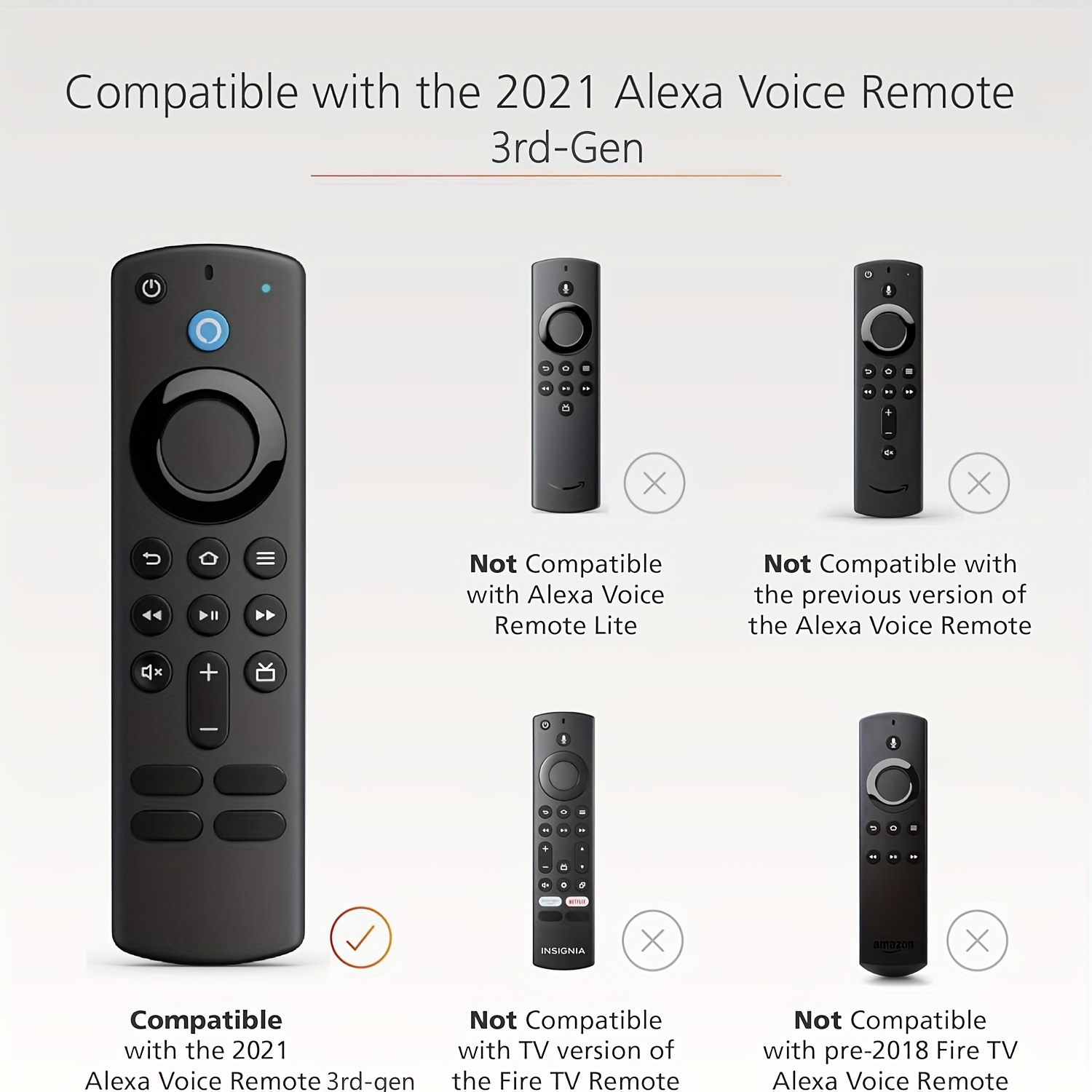 [Paquete de 2] Funda de silicona para Fire TV Stick 4K / Fire TV (3ª  generación) compatible con el nuevo control remoto de voz Alexa de 2ª  generación