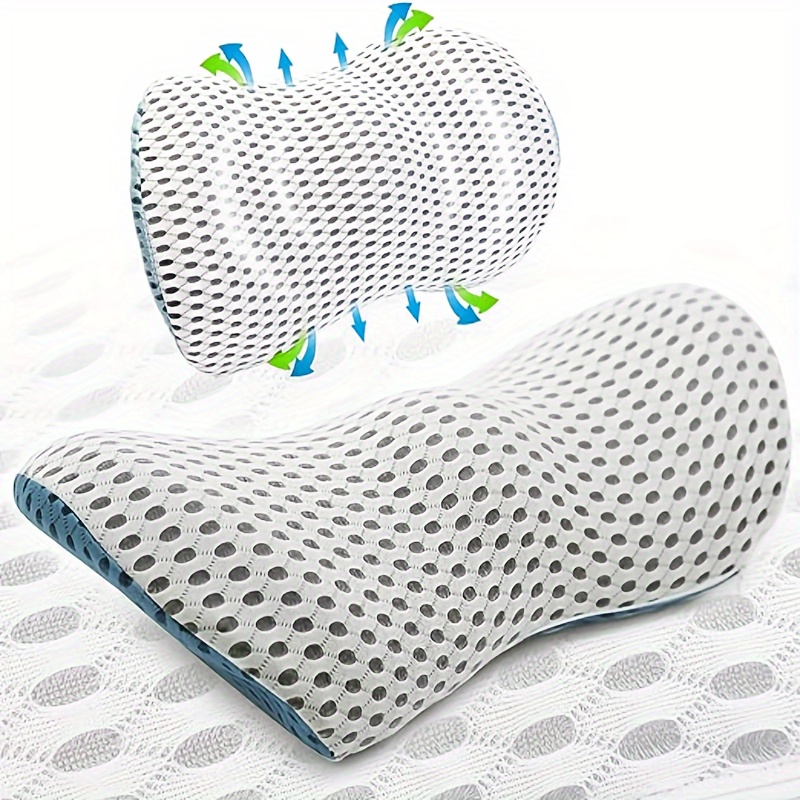 Car Lumbar Support Pillow And Neck Pillow Set, Memory Sponge Lumbar Pillow  And 4d Mesh Headrest, Used To Alleviate Driving Fatigue - Temu