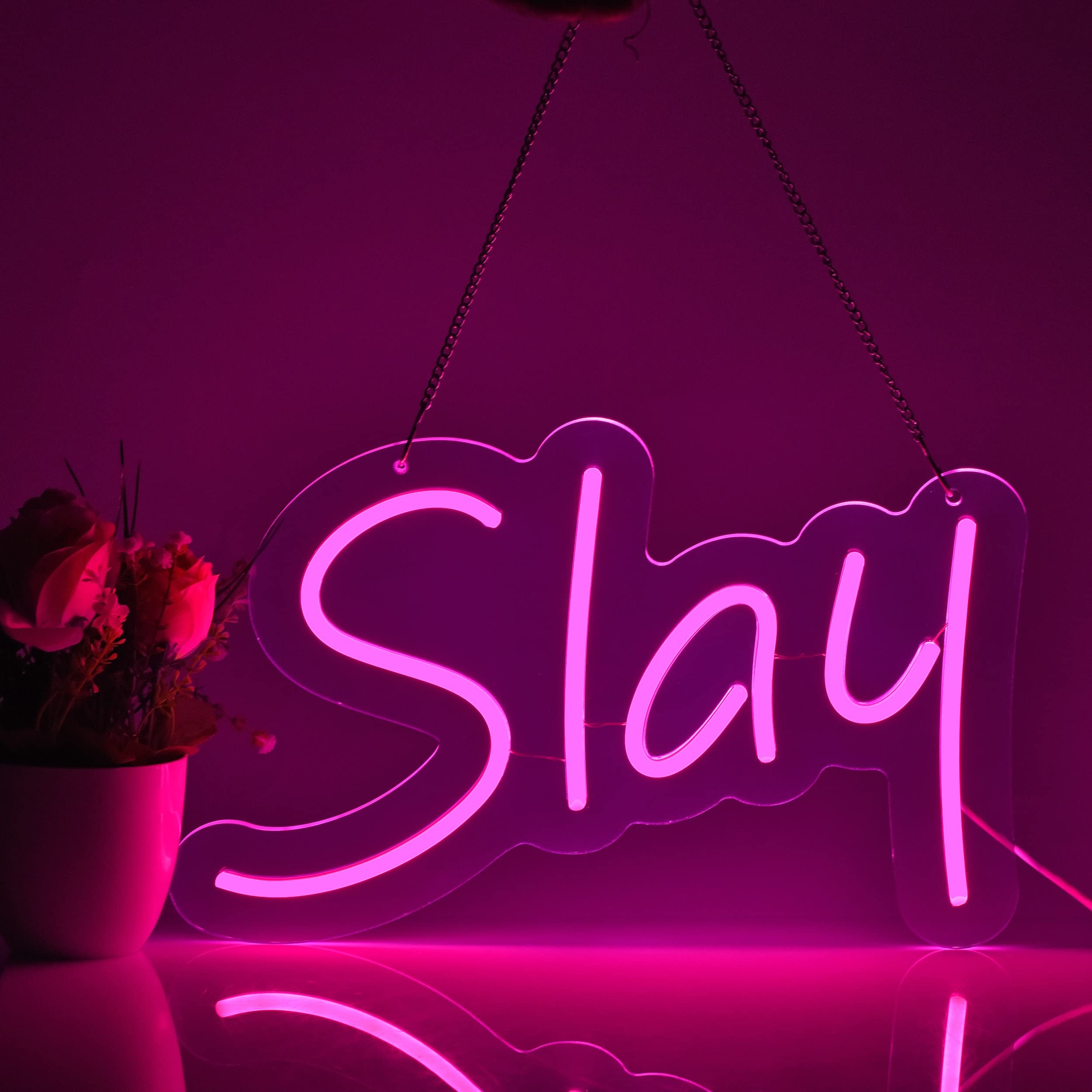 Slay Neon Sign Light Wall Decor Led Neon Light Bedroom Wall - Temu