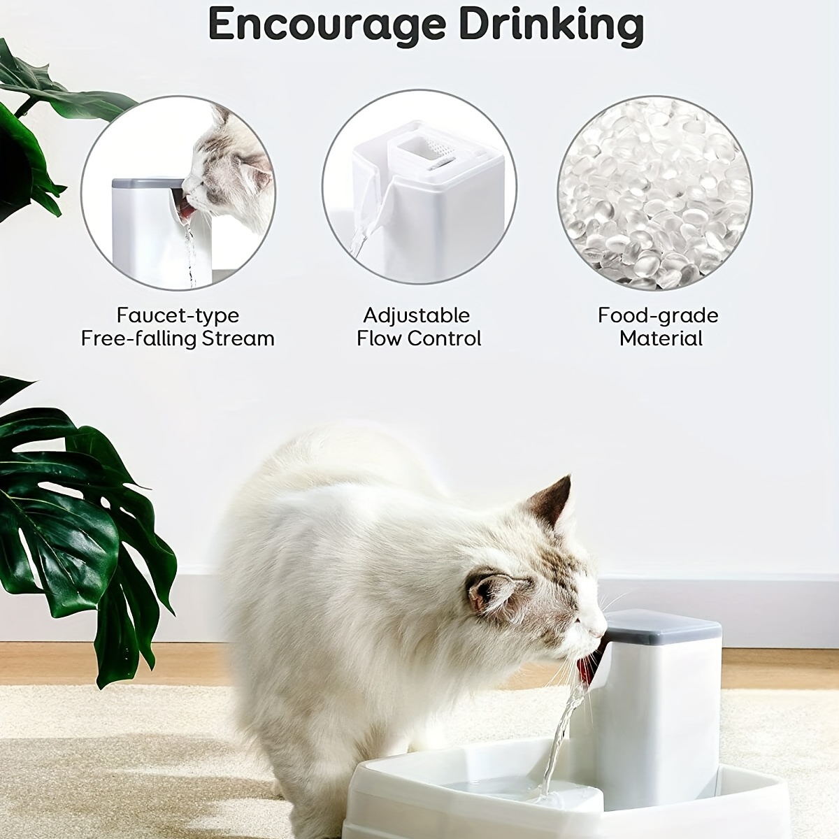 Dispensador De Agua De Fuente De Agua Para Mascotas Automático Inteligente  De 2L Para Suministros De Bebida Para Gatos Y Perros - Temu