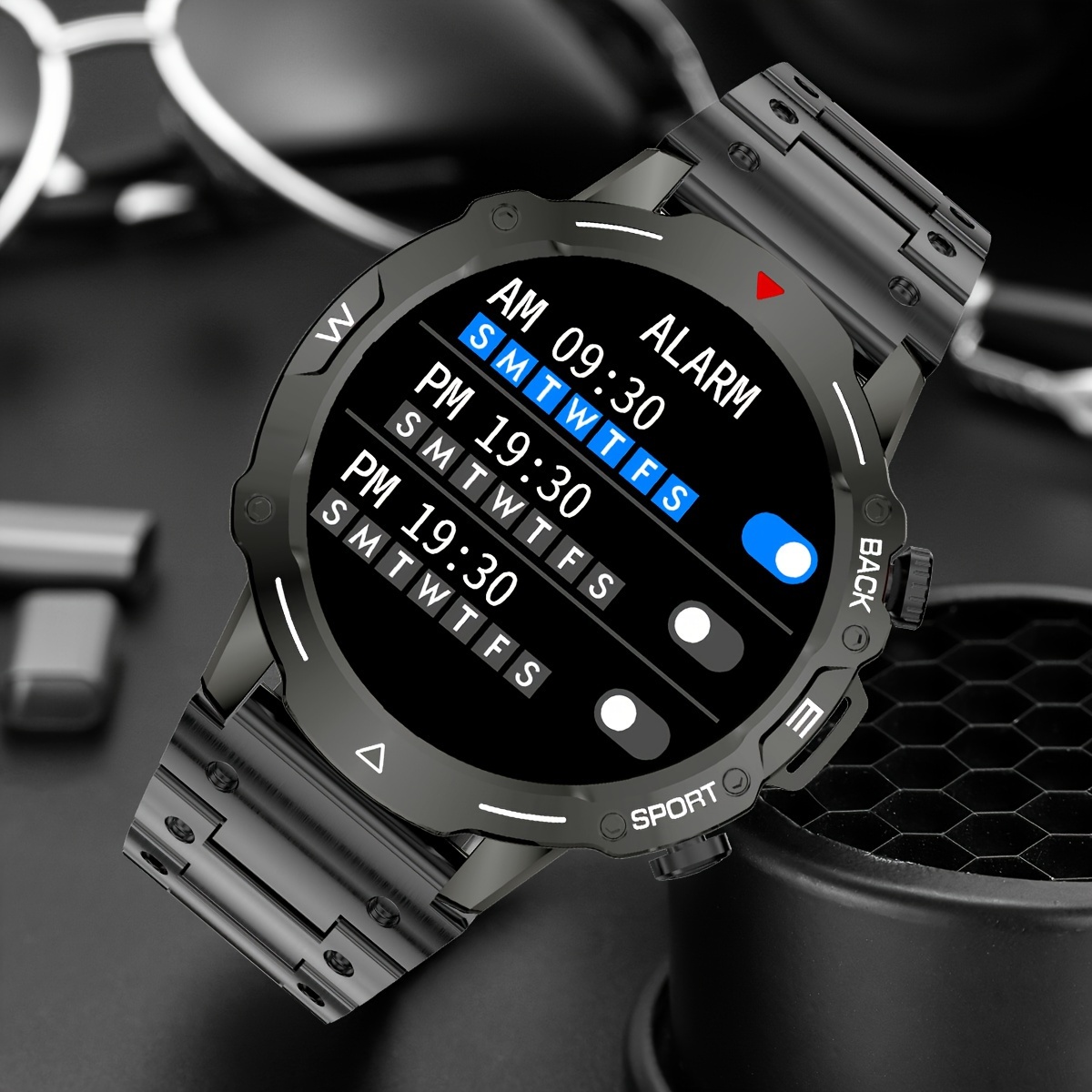 New Fashion Business Men's Smart Watch Wireless Call (make - Temu